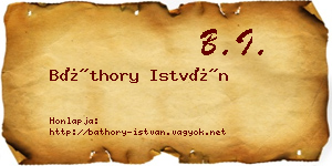 Báthory István névjegykártya